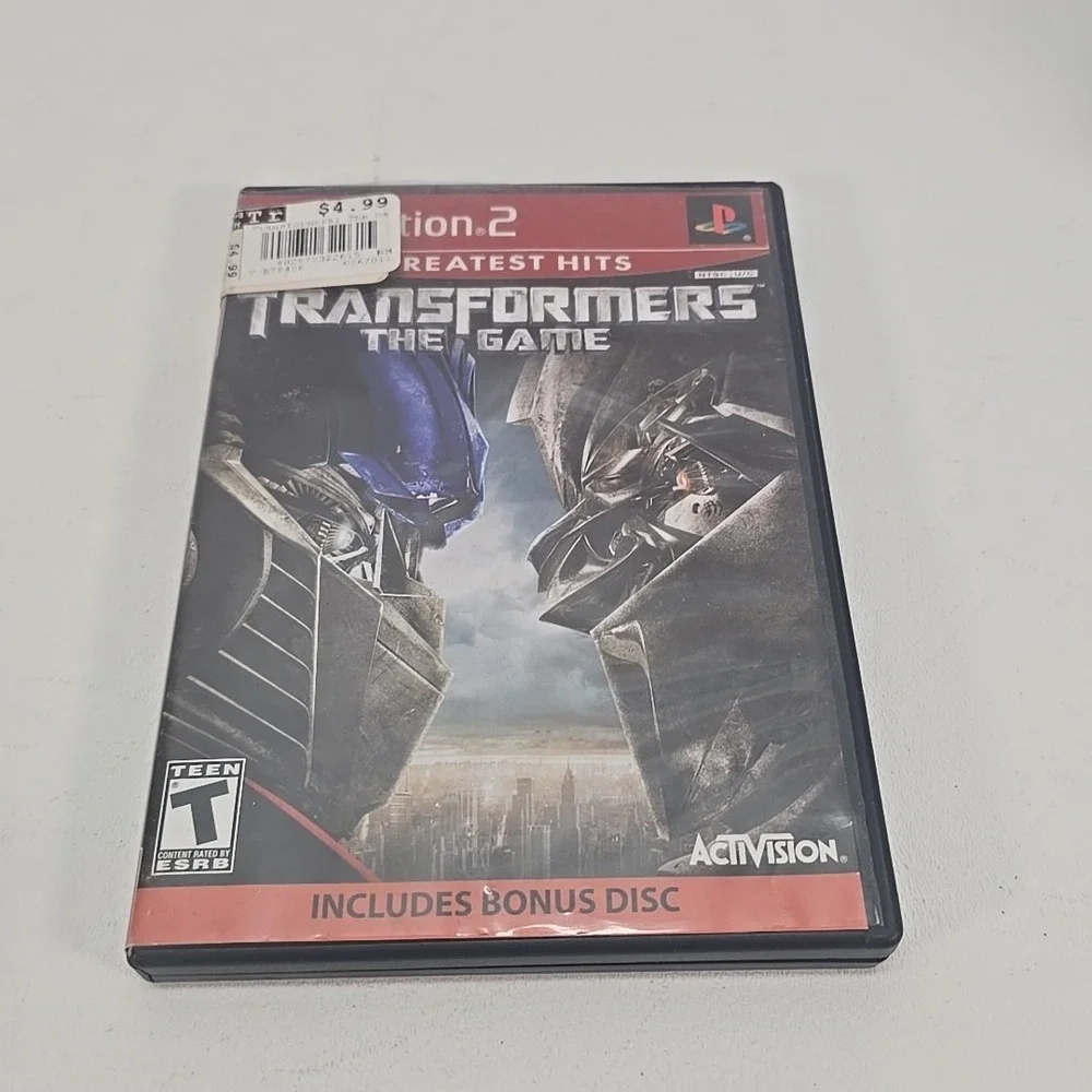 Transformers : The Game-Greatest Hits Sony PlayStation 2 PS2 +Bonus Disc! Tested